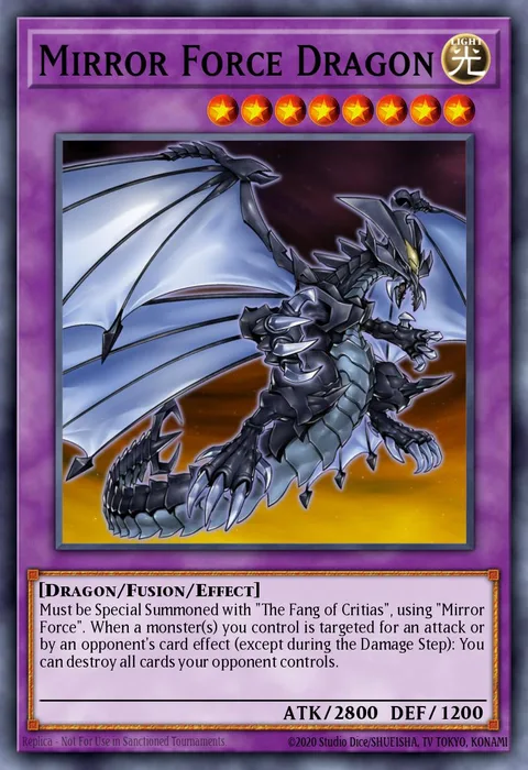 Mirror Force Dragon trading card