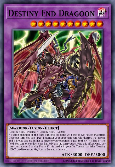Destiny End Dragoon trading card