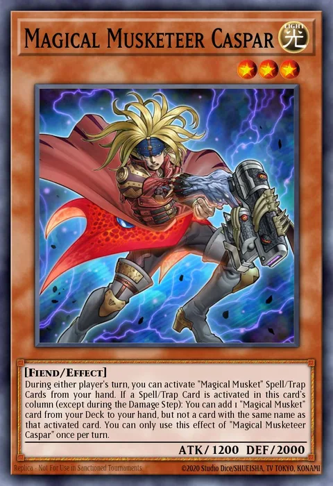 Magical Musketeer Caspar trading card