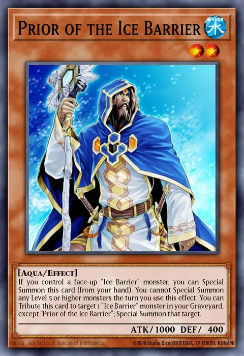 Prior of the Ice Barrier trading card