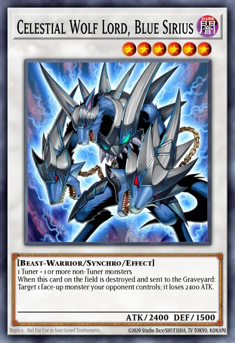 Celestial Wolf Lord, Blue Sirius trading card