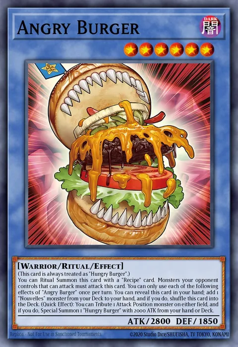Angry Burger trading card