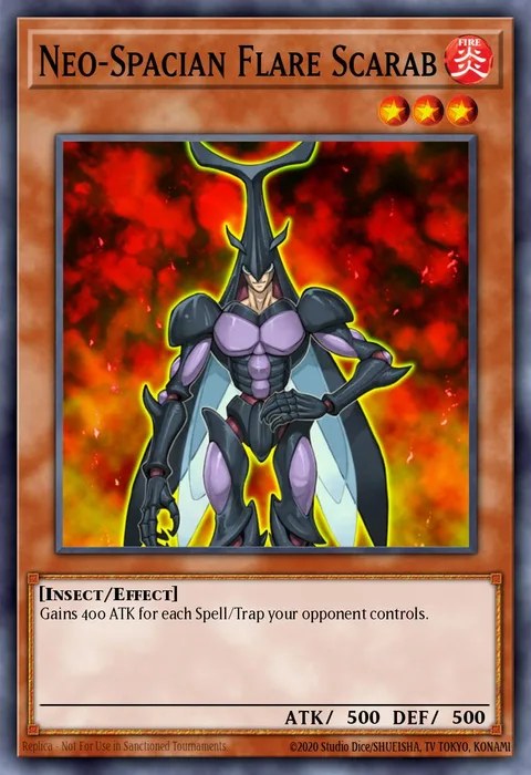 Neo-Spacian Flare Scarab trading card
