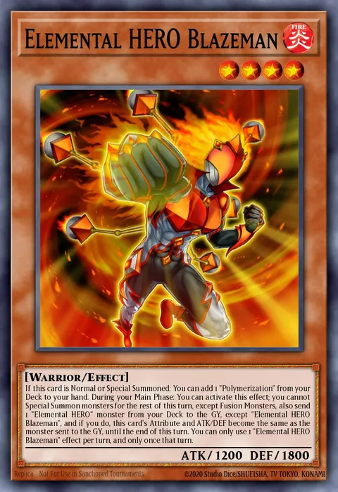 Elemental HERO Blazeman trading card