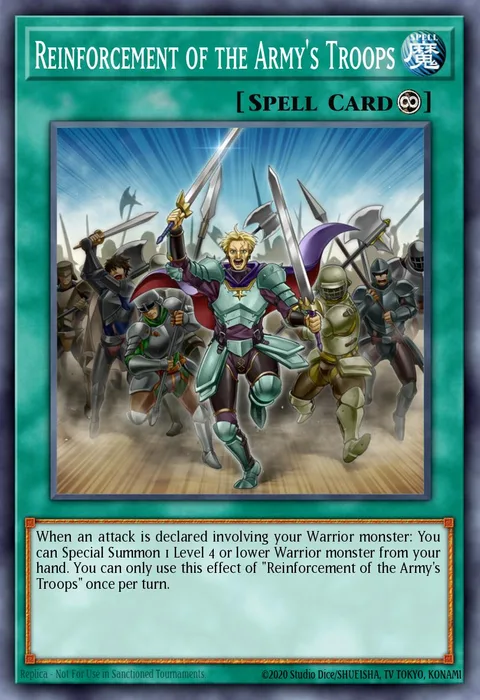 Reinforcement of the Army's Troops trading card