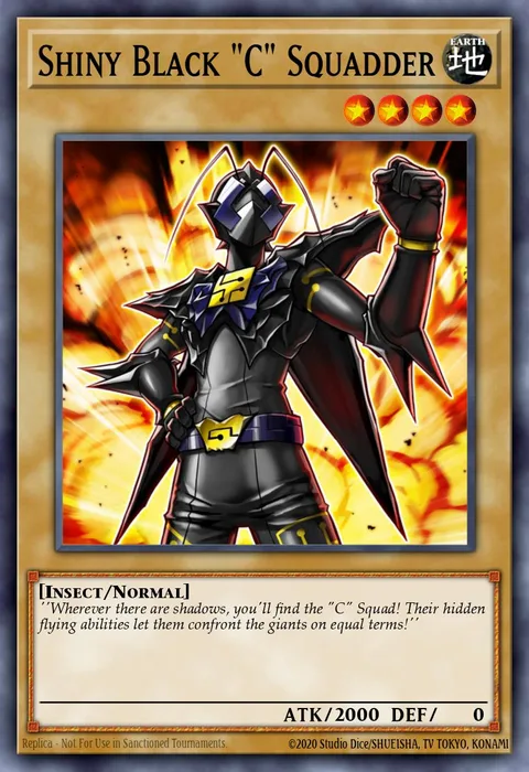 Shiny Black "C" Squadder trading card