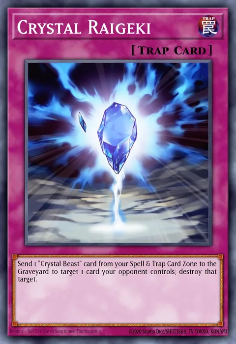 Crystal Raigeki trading card