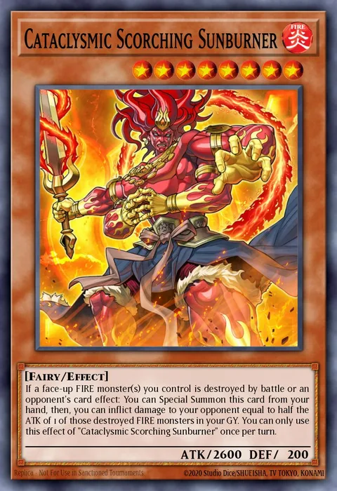 Cataclysmic Scorching Sunburner trading card