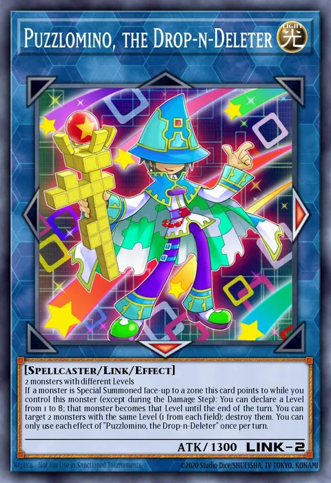 Puzzlomino, the Drop-n-Deleter trading card