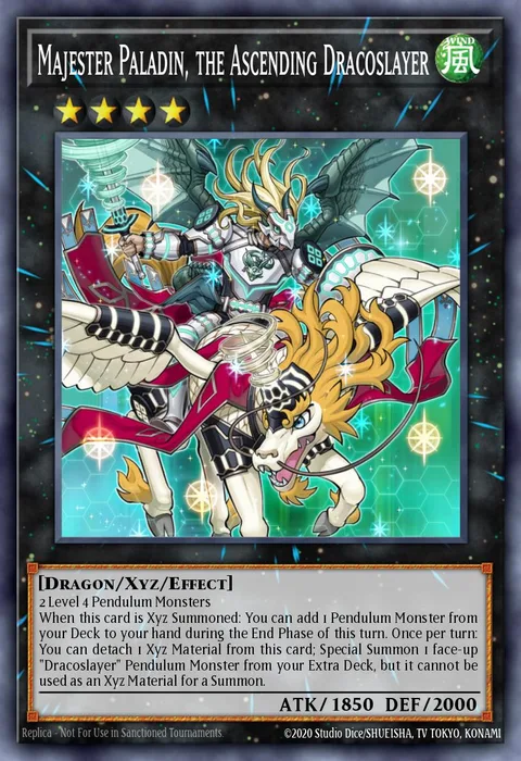 Majester Paladin, the Ascending Dracoslayer trading card