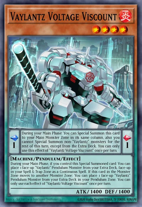 Vaylantz Voltage Viscount trading card
