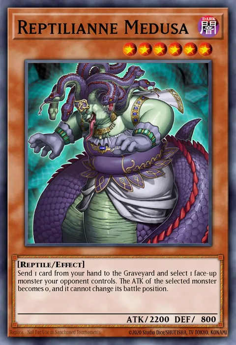 Reptilianne Medusa trading card