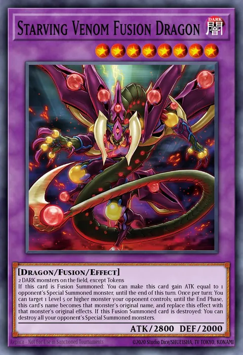 Starving Venom Fusion Dragon trading card
