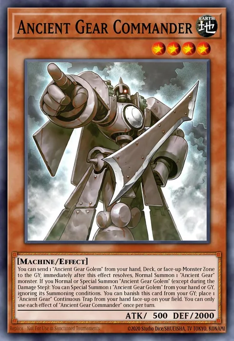 Ancient Gear Commander trading card