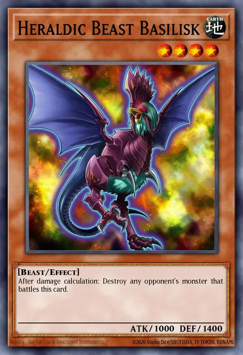 Heraldic Beast Basilisk trading card