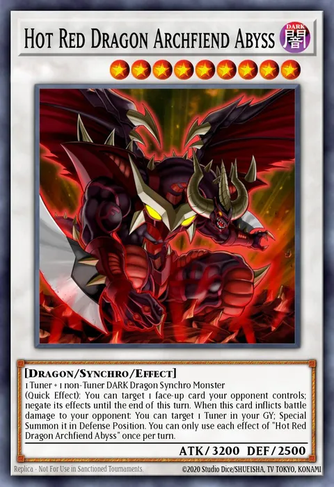 Hot Red Dragon Archfiend Abyss trading card