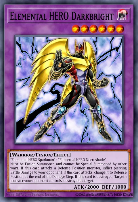Elemental HERO Darkbright trading card