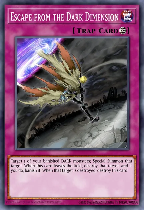 Escape from the Dark Dimension trading card