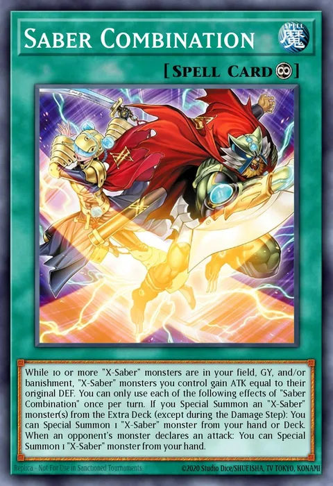 Saber Combination trading card