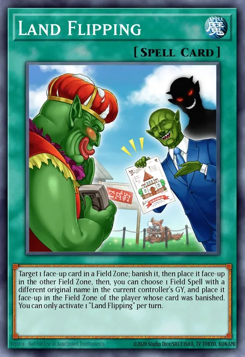 Land Flipping trading card