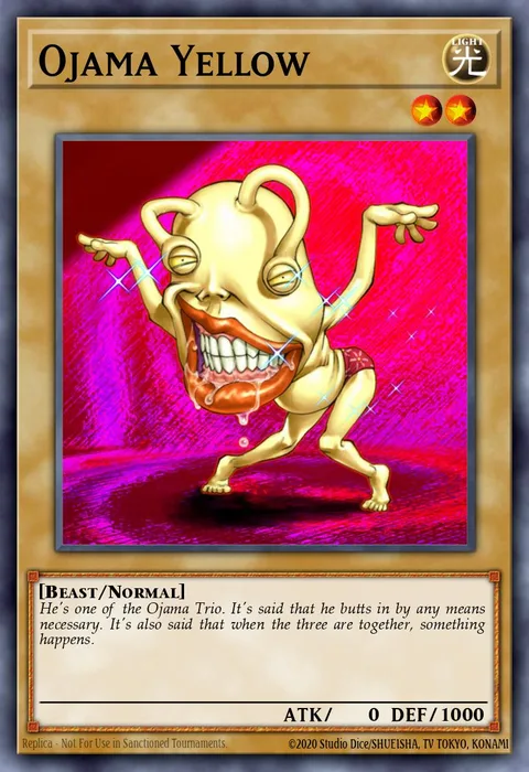 Ojama Yellow trading card