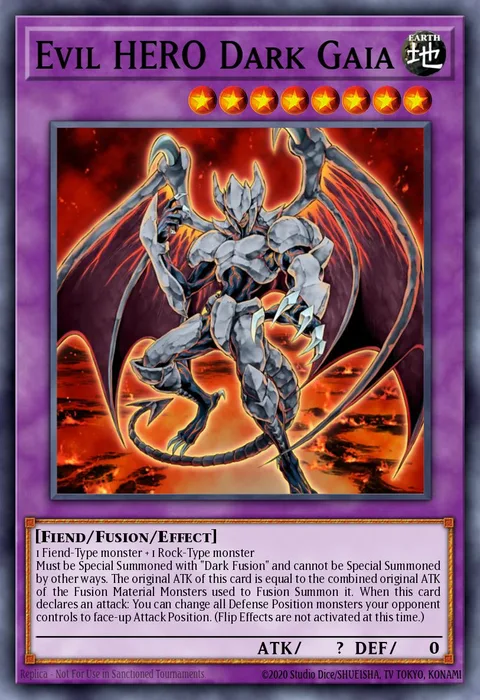 Evil HERO Dark Gaia trading card