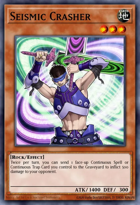 Seismic Crasher trading card