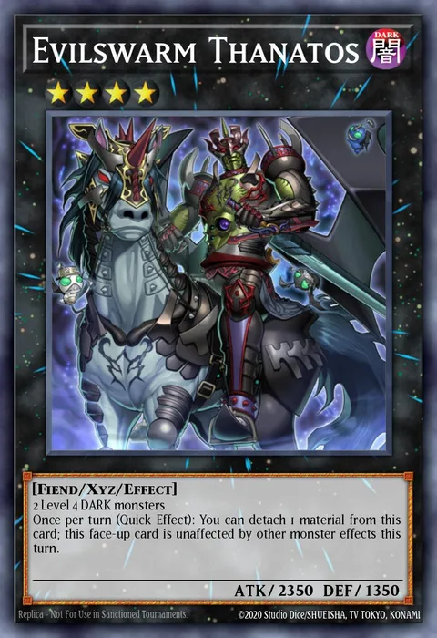 Evilswarm Thanatos trading card