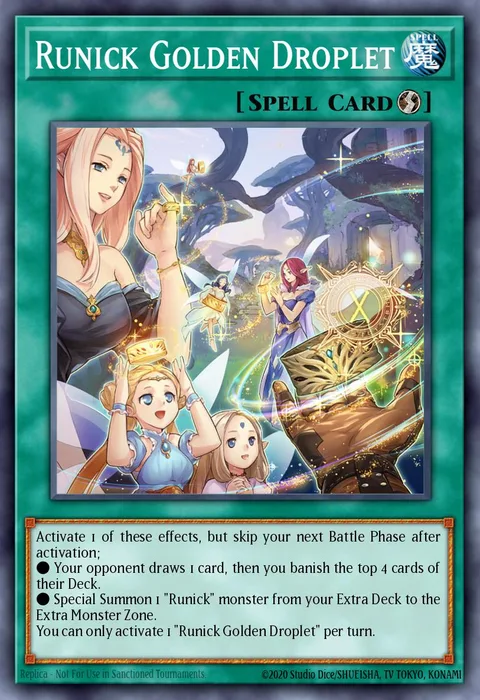 Runick Golden Droplet trading card