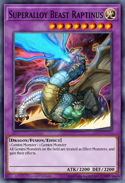 Superalloy Beast Raptinus trading card