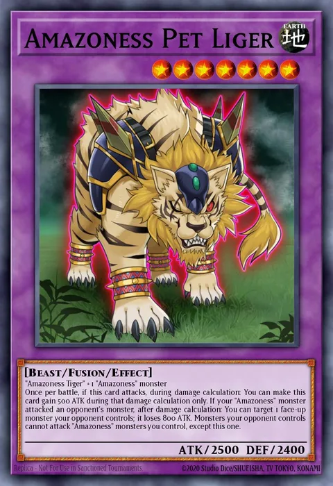 Amazoness Pet Liger trading card