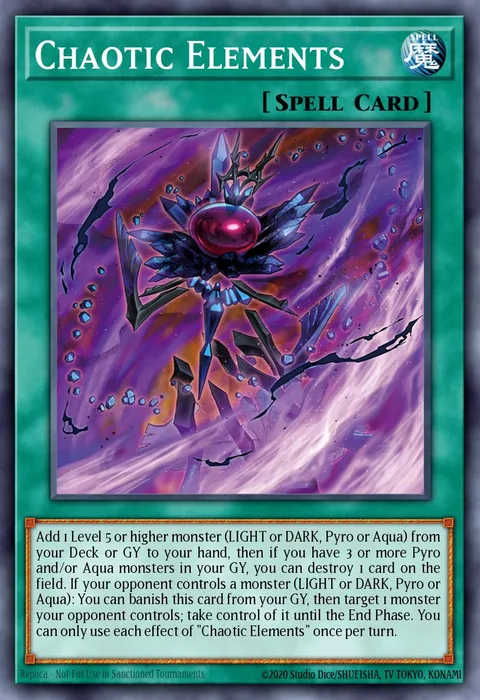 Chaotic Elements trading card
