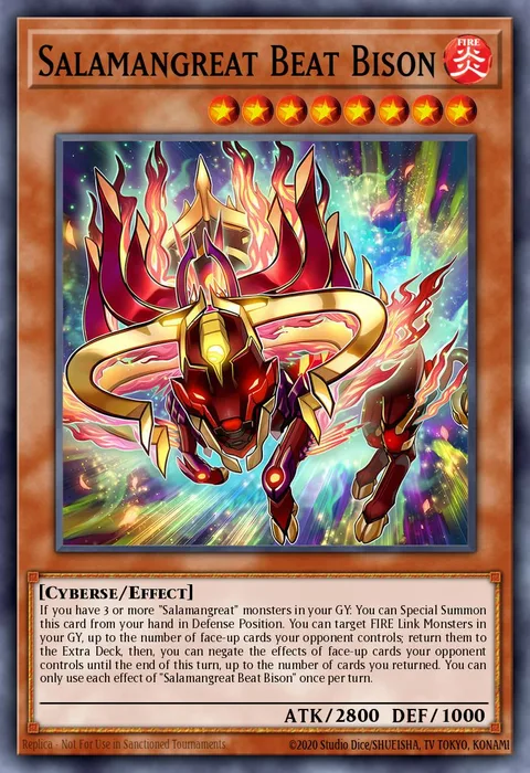 Salamangreat Beat Bison trading card