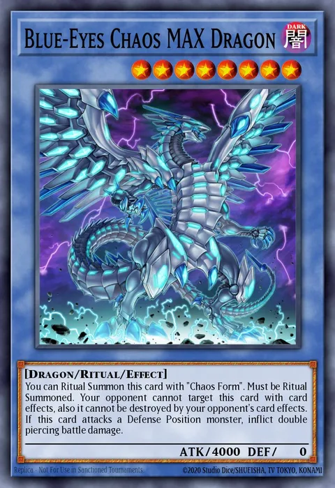 Blue-Eyes Chaos MAX Dragon trading card