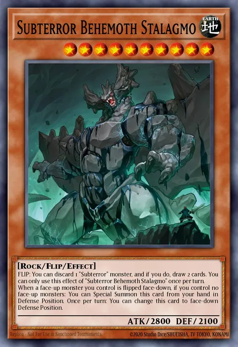 Subterror Behemoth Stalagmo trading card