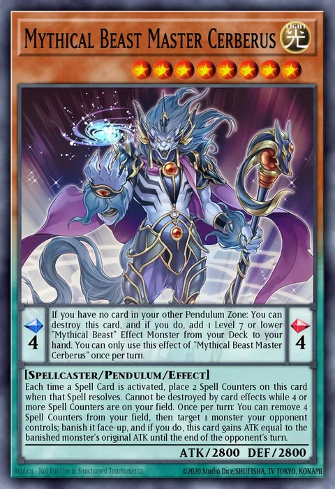 Mythical Beast Master Cerberus trading card