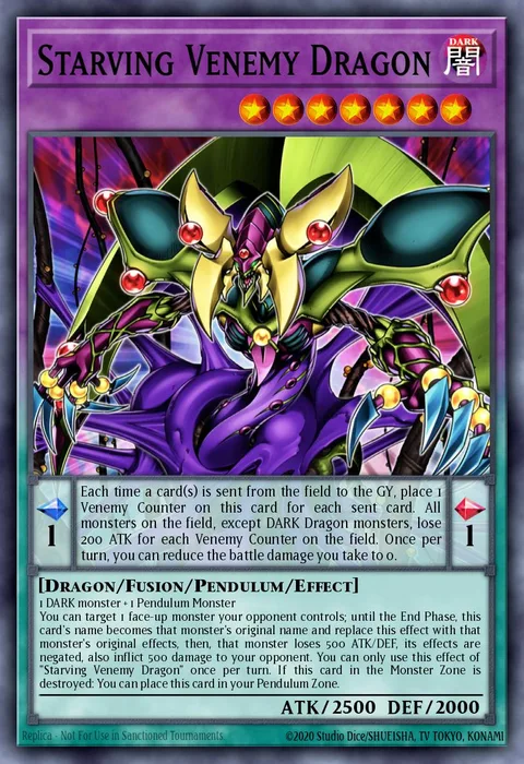 Starving Venemy Dragon trading card