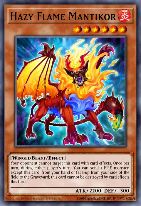 Hazy Flame Mantikor trading card