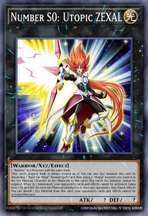 Number S0: Utopic ZEXAL trading card