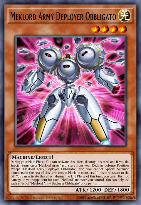 Meklord Army Deployer Obbligato trading card