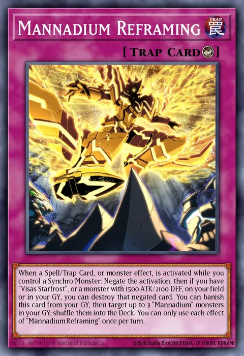 Mannadium Reframing trading card