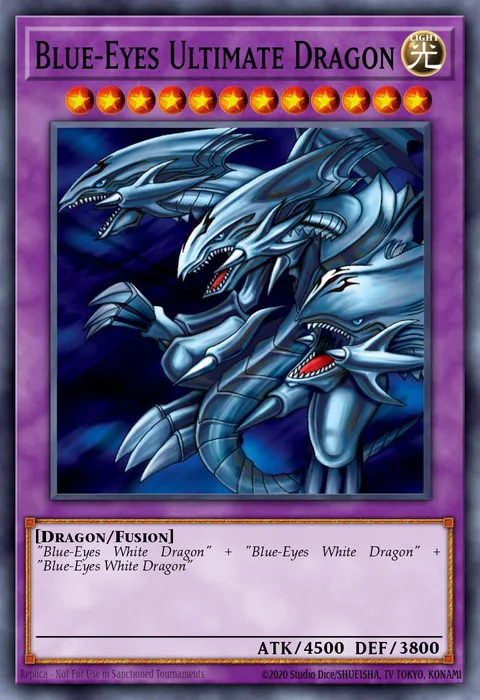Blue-Eyes Ultimate Dragon trading card
