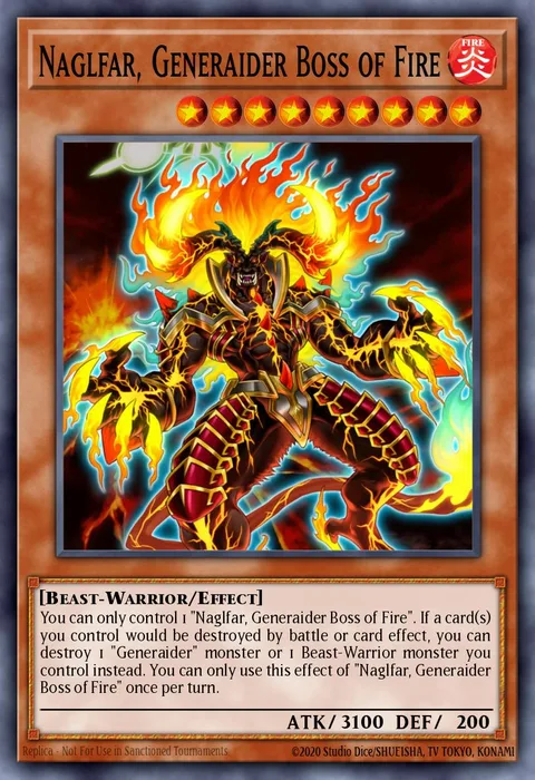 Naglfar, Generaider Boss of Fire trading card