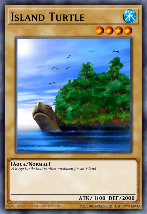 Island Turtle trading card