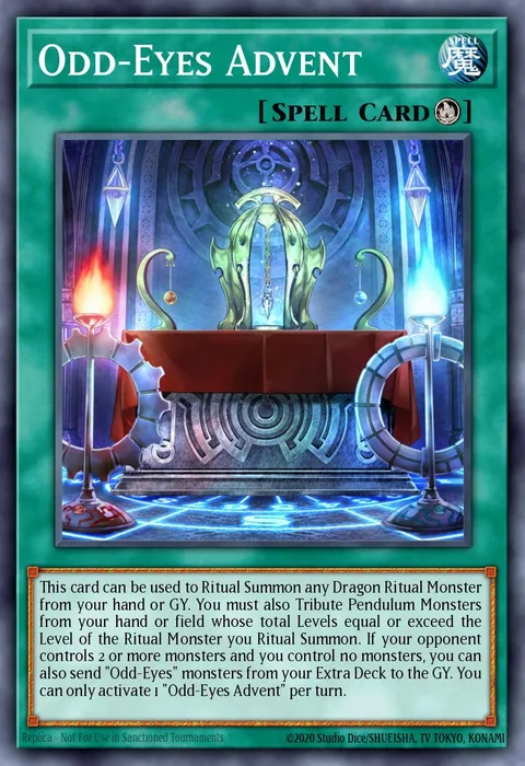 Odd-Eyes Advent trading card