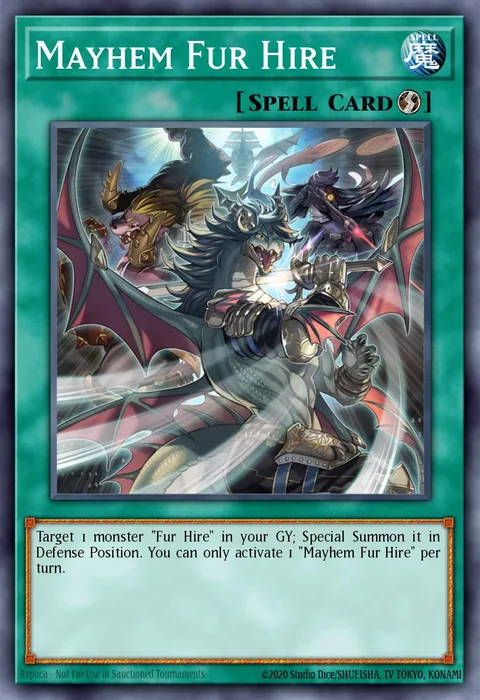 Mayhem Fur Hire trading card