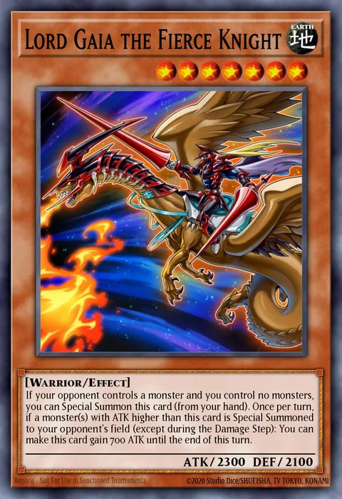 Lord Gaia the Fierce Knight trading card