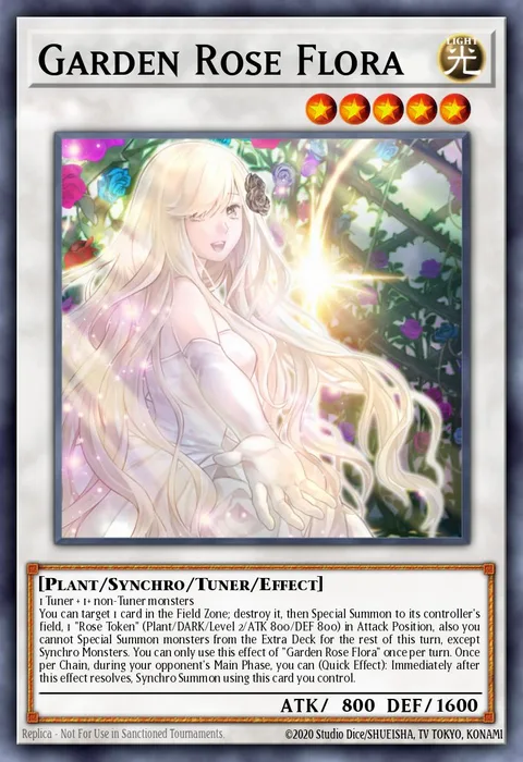 Garden Rose Flora trading card