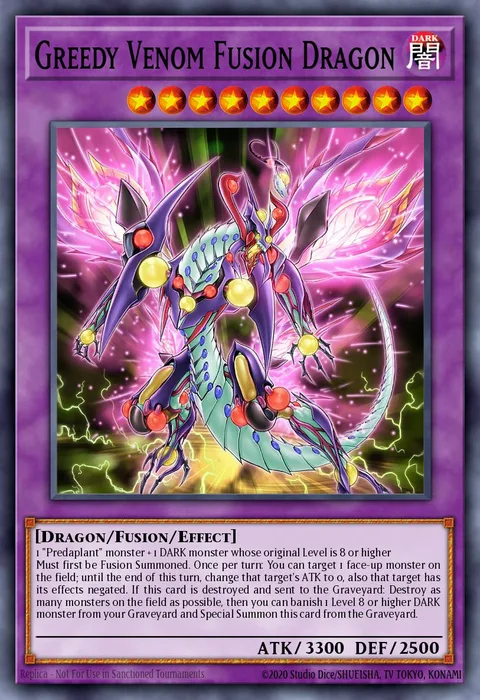 Greedy Venom Fusion Dragon trading card