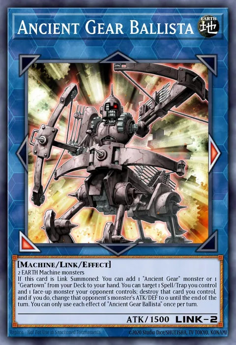 Ancient Gear Ballista trading card